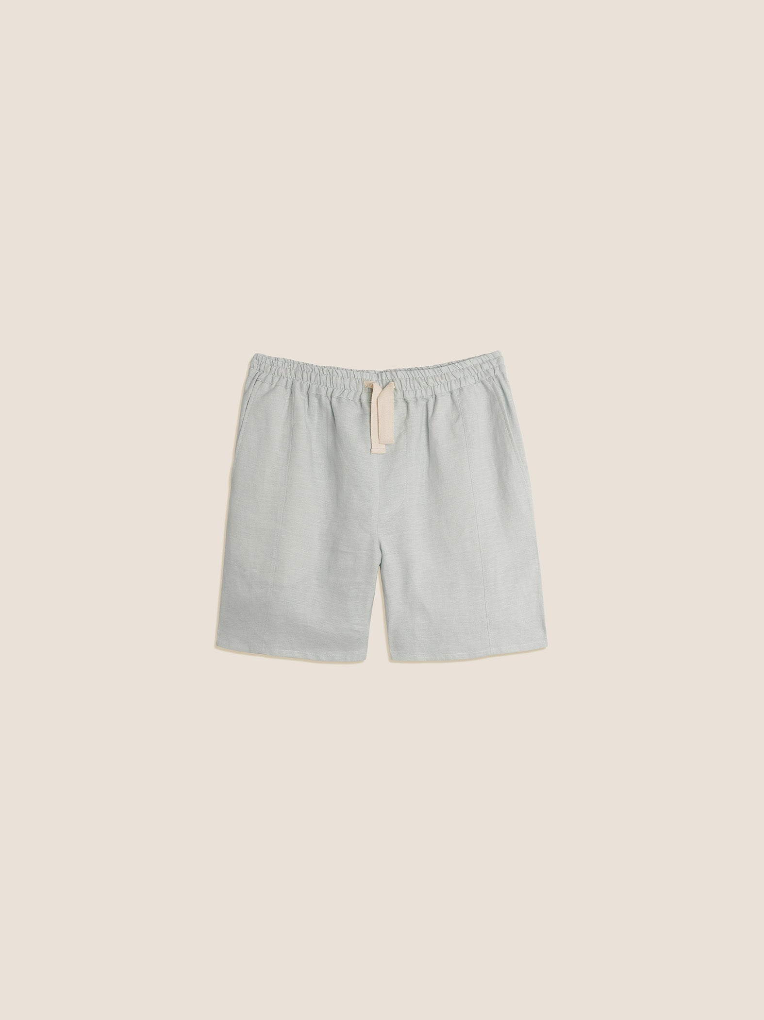 LIGHT BLUE LINEN SHORTS