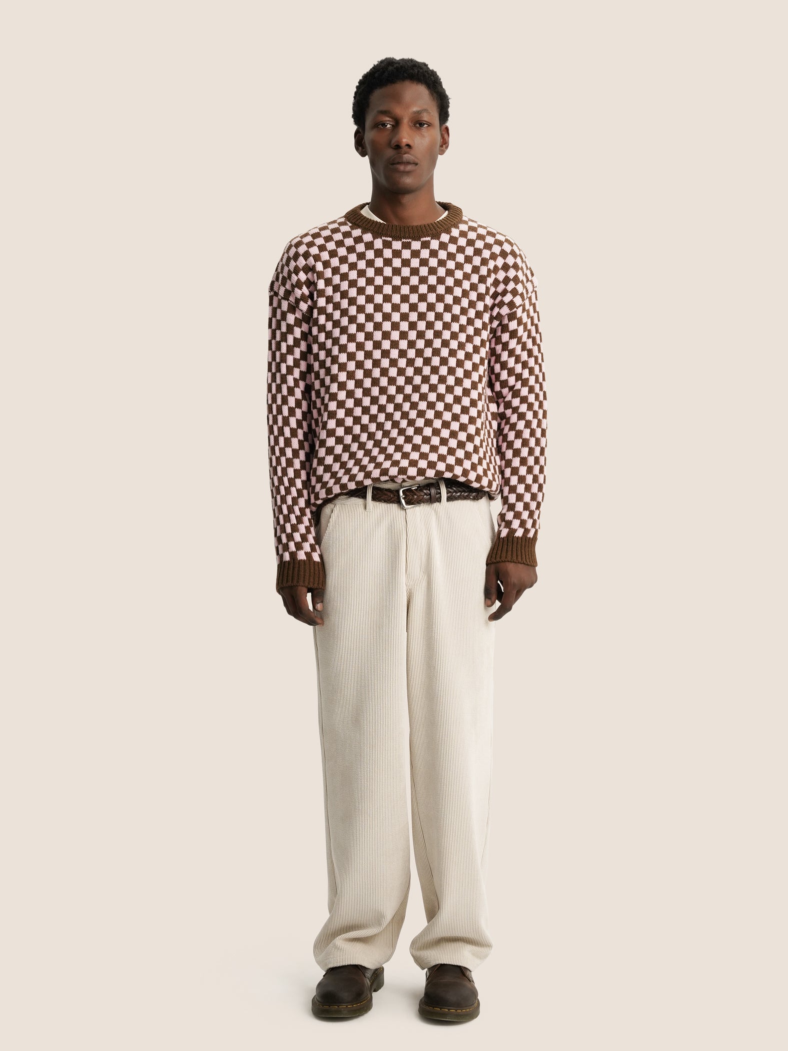 ECRU CORDUROY TROUSERS