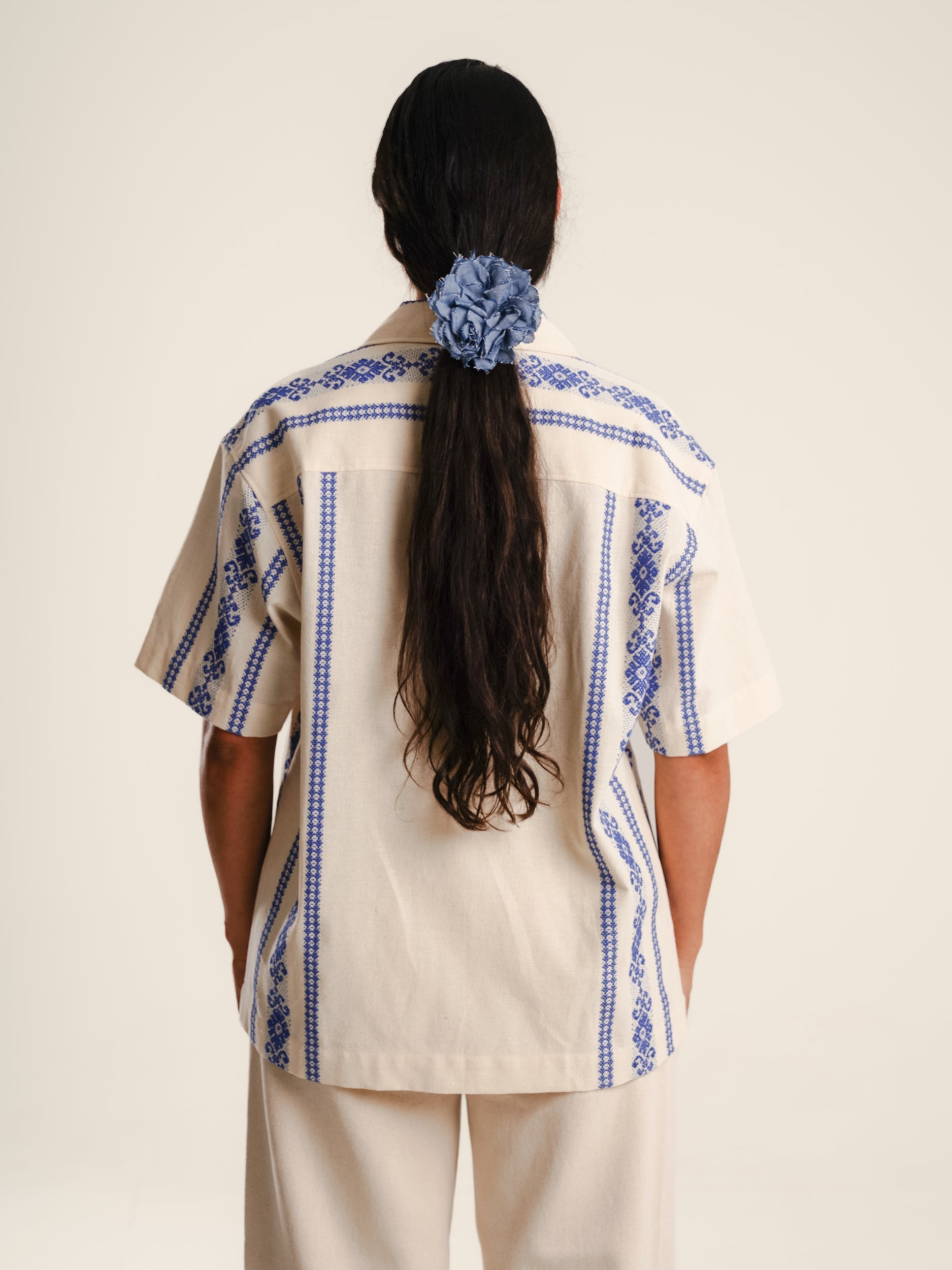 BLUE FOLKLORE SHORT SLEEVE SHIRT