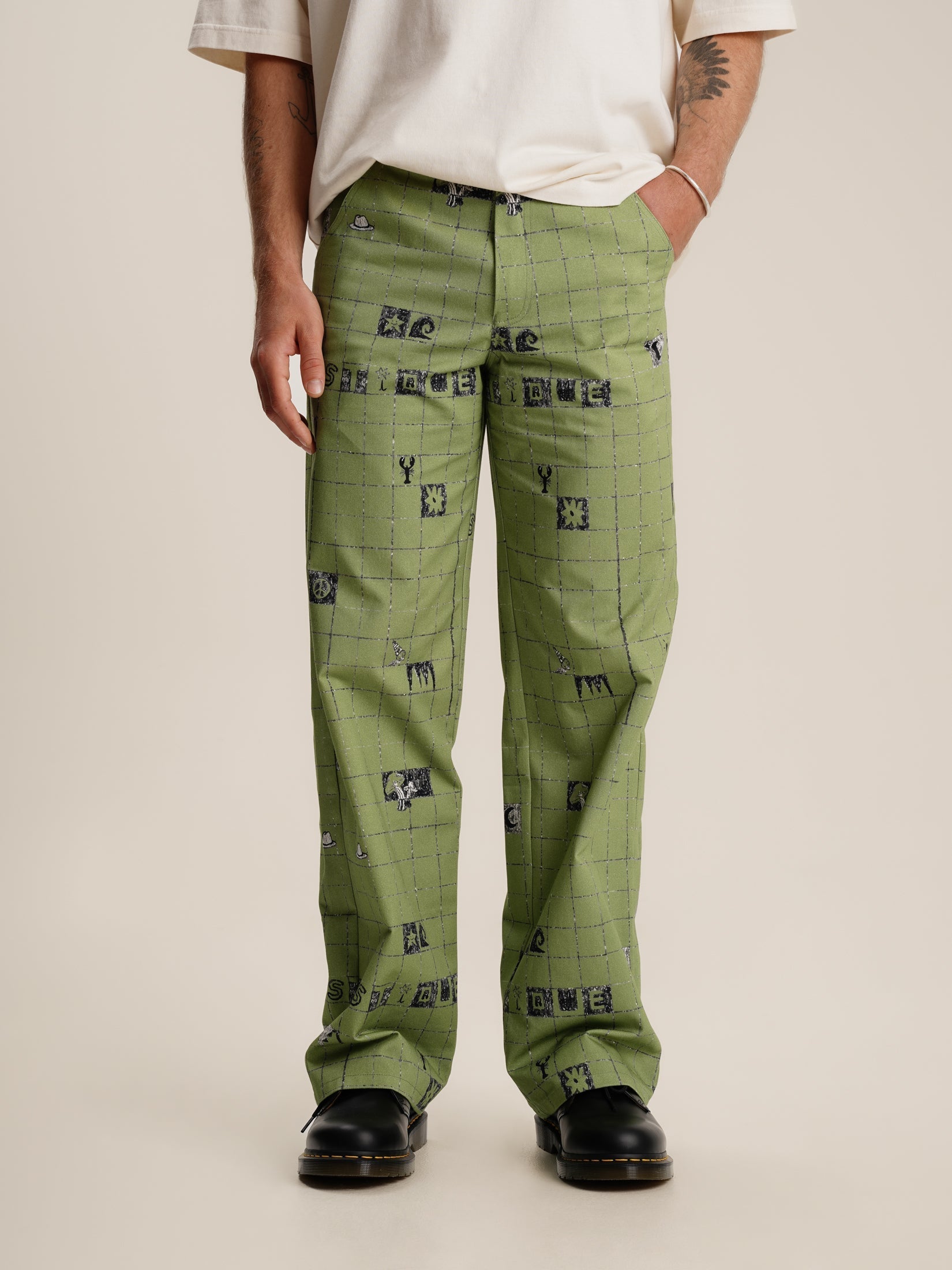 GREEN SKATE TROUSERS