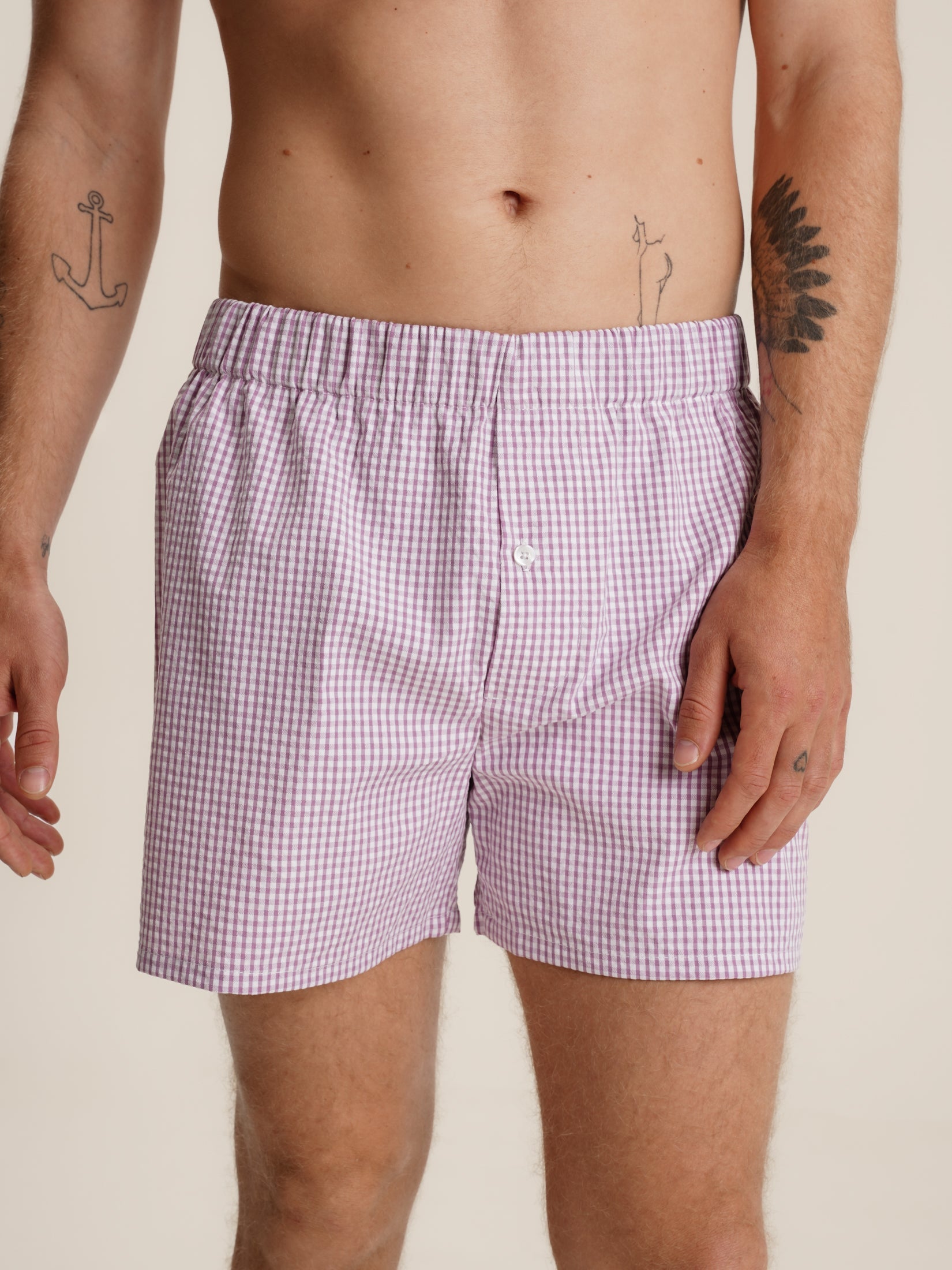 LILAC VICHY BOXER SHORTS