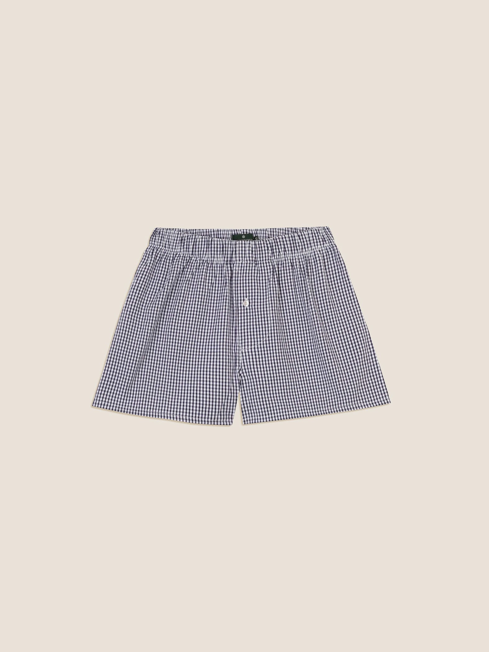 BLUE VICHY BOXER SHORTS