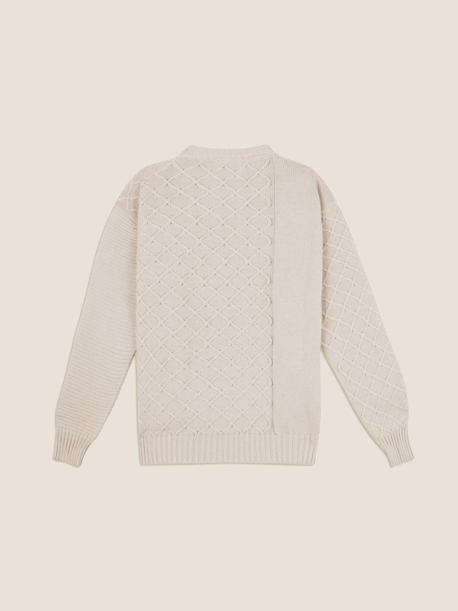 BEIGE KNITTED SWEATER