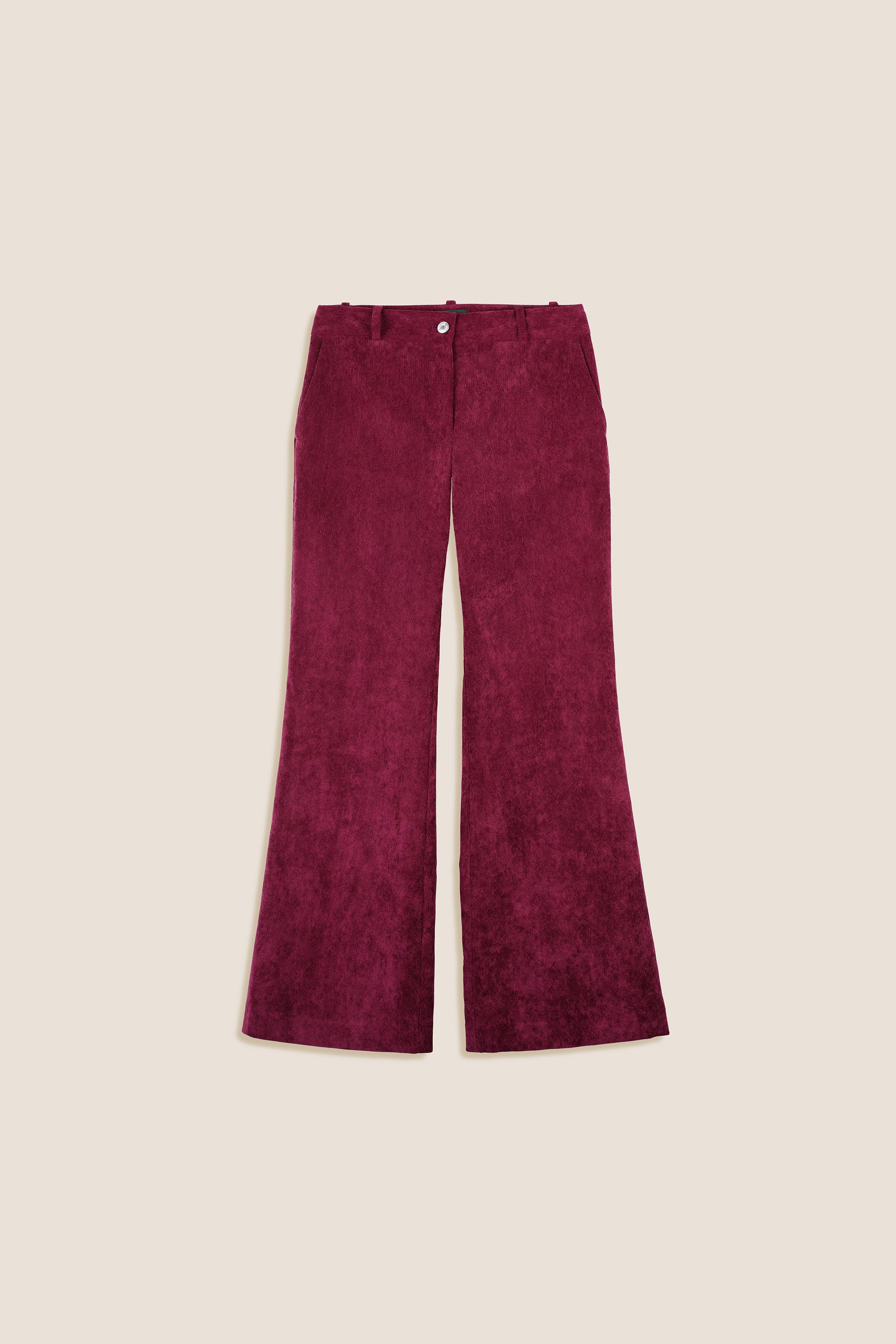 CHERRY FLARED TROUSERS