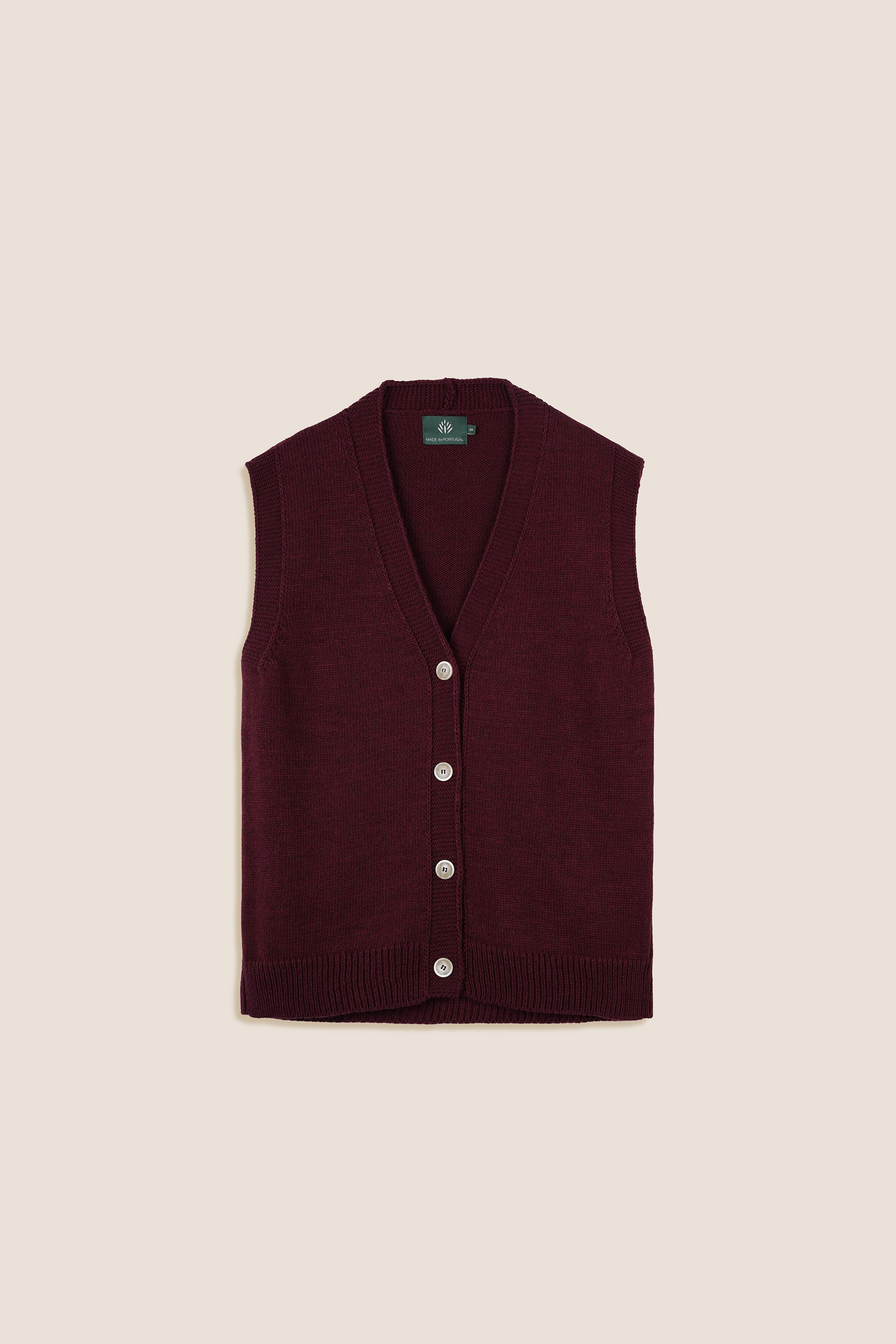 BURGUNDY KNITTED VEST